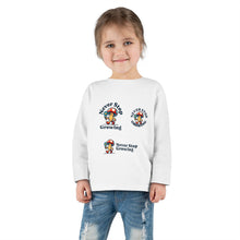 Load image into Gallery viewer, Toddler Long Sleeve Tee - &quot;Never Stop Growing&quot; Cute Mushroom Design

