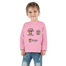 Load image into Gallery viewer, Toddler Long Sleeve Tee - &quot;Never Stop Growing&quot; Cute Mushroom Design
