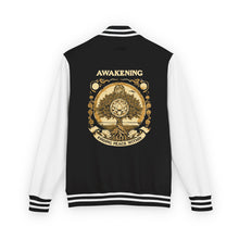 Load image into Gallery viewer, Unisex Heavyweight Letterman Jacket - Awakening Design for Inner Peace
