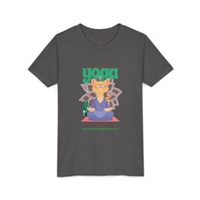 Load image into Gallery viewer, Yoga Cat Tee for Kids | Fun Relaxation Shirt, Youth T-Shirt for Yoga Lovers, Gift for Little Yogis, Cute Cat Design, Mindfulness Apparel
