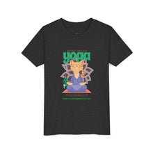 Load image into Gallery viewer, Yoga Cat Tee for Kids | Fun Relaxation Shirt, Youth T-Shirt for Yoga Lovers, Gift for Little Yogis, Cute Cat Design, Mindfulness Apparel
