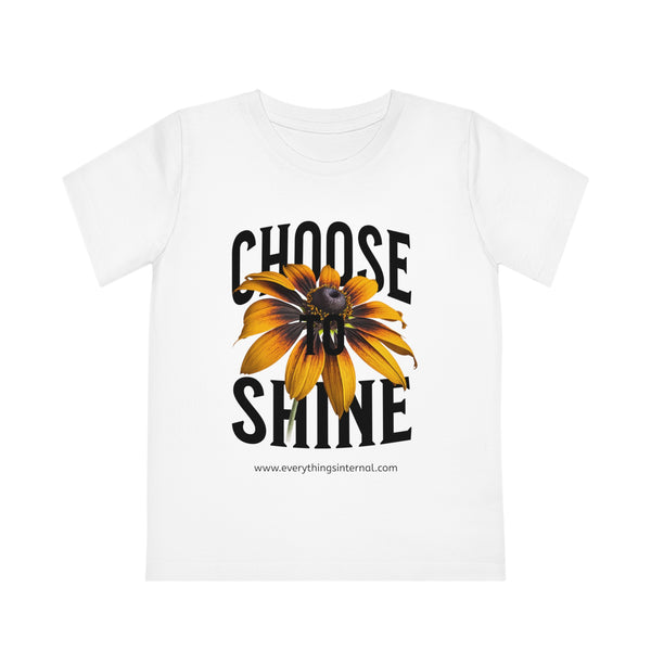 Kids' Choose to Shine T-Shirt - Uplifting Floral Design for Young Creators