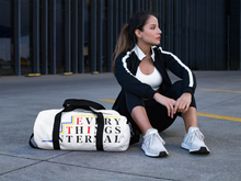 Load image into Gallery viewer, Motivational Duffel Bag – Everything’s Internal™ Fitness &amp; Travel Gym Bag, Inspirational Print, Unisex
