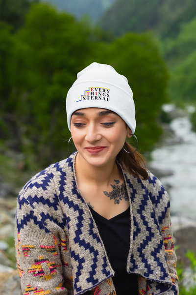 Everything's Internal™ Embroidered Knit Beanie – Unisex Cozy Winter Hat
