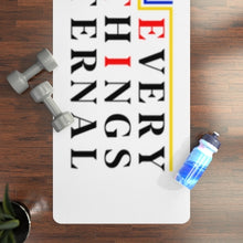 Load image into Gallery viewer, Motivational Rubber Yoga Mat - &quot;Everything is Internal&quot; Design
