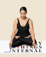 Load image into Gallery viewer, Motivational Rubber Yoga Mat - &quot;Everything is Internal&quot; Design
