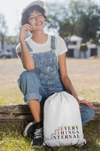 Load image into Gallery viewer, Motivational Drawstring Bag - &quot;Everything&#39;s Internal&quot; Inspirational Gym &amp; Travel Backpack
