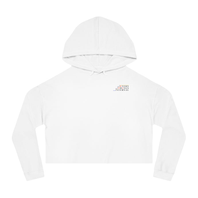 ETI White Women’s Cropped Hooded Sweatshirt