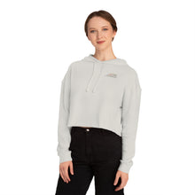 Load image into Gallery viewer, ETI White Women’s Cropped Hooded Sweatshirt
