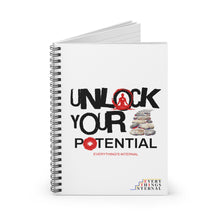 Load image into Gallery viewer, Inspirational Spiral Notebook - Unlock Your Potential
