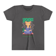 Load image into Gallery viewer, Yoga Cat Tee for Kids | Fun Relaxation Shirt, Youth T-Shirt for Yoga Lovers, Gift for Little Yogis, Cute Cat Design, Mindfulness Apparel

