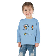 Load image into Gallery viewer, Toddler Long Sleeve Tee - &quot;Never Stop Growing&quot; Cute Mushroom Design
