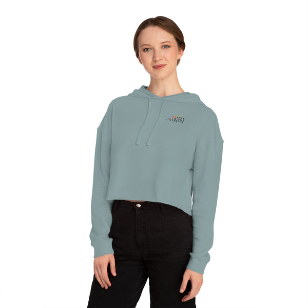 ETI White Women’s Cropped Hooded Sweatshirt