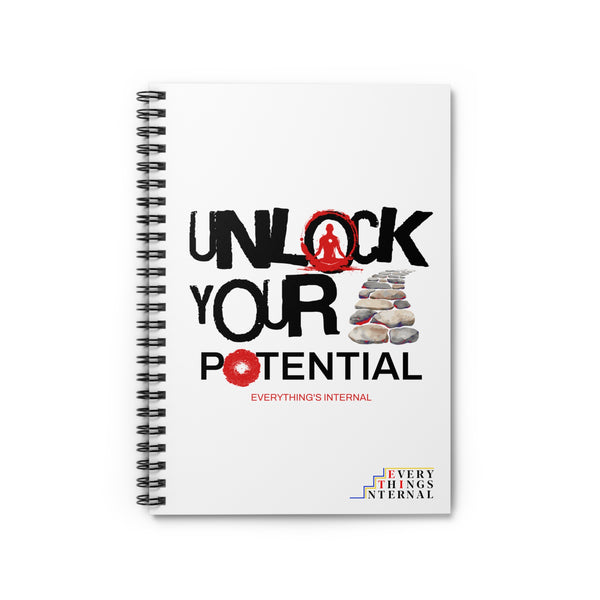 Inspirational Spiral Notebook - Unlock Your Potential