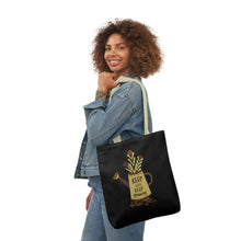 Load image into Gallery viewer, Inspirational Canvas Tote Bag with Colorful Straps - Perfect for Garden Lovers and Self-Care Enthusiasts
