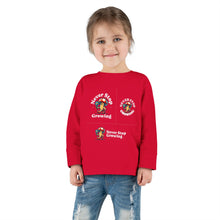 Load image into Gallery viewer, Toddler Long Sleeve Tee - &quot;Never Stop Growing&quot; Cute Mushroom Design
