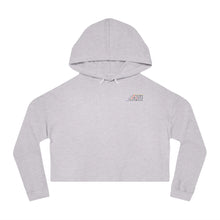 Load image into Gallery viewer, ETI White Women’s Cropped Hooded Sweatshirt
