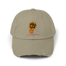 Load image into Gallery viewer, Unisex Distressed Cap - Mindset Lightbulb Design
