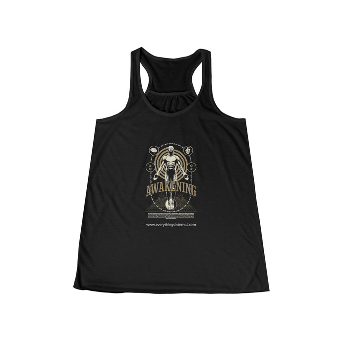 Awakening Design Women's Flowy Racerback Tank Top - Spiritual & Comfort