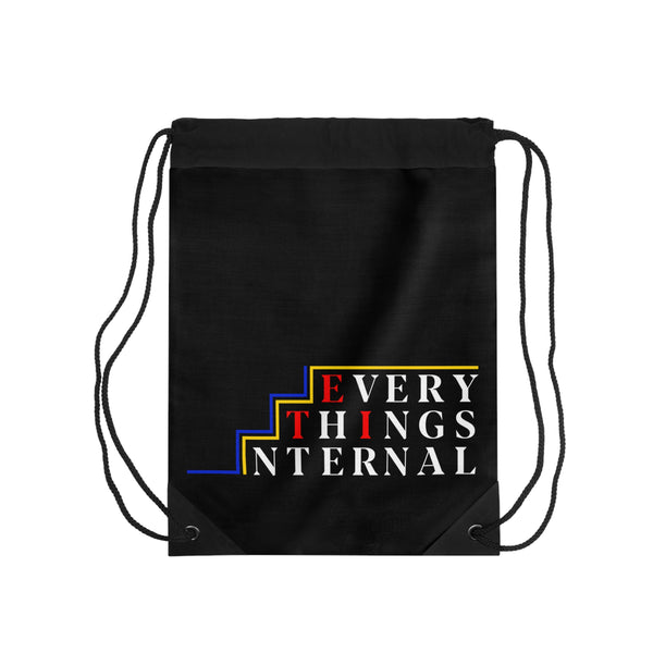 Everythings Internal Drawstring Bag - Stylish Black Gym Tote for Everyday Use