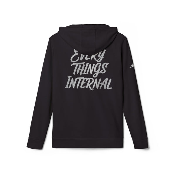 Adidas Unisex Fleece Hoodie - 'Everything is Internal' Design