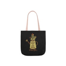 Load image into Gallery viewer, Inspirational Canvas Tote Bag with Colorful Straps - Perfect for Garden Lovers and Self-Care Enthusiasts
