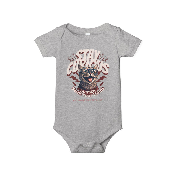 Stay Curious Infant Jersey One Piece - Cute Cat Design for Newborns and Infants