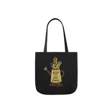 Load image into Gallery viewer, Inspirational Canvas Tote Bag with Colorful Straps - Perfect for Garden Lovers and Self-Care Enthusiasts
