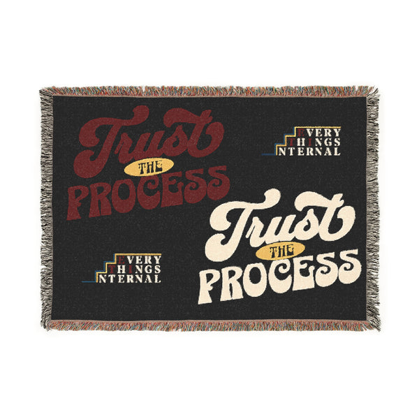 Trust the Process Woven Blanket - Cozy Throw for Inspiration and Comfort