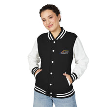 Load image into Gallery viewer, Unisex Heavyweight Letterman Jacket - Awakening Design for Inner Peace
