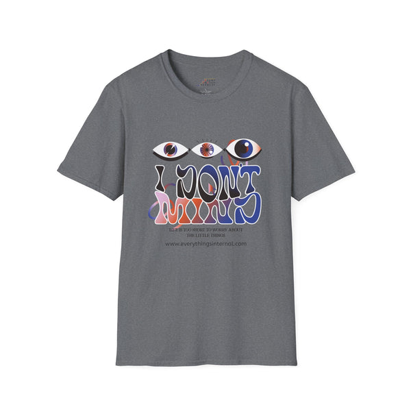 I Don't Care Unisex Softstyle T-Shirt - Trendy Graphic Tee for Casual Outings