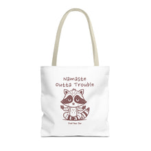 Load image into Gallery viewer, Namaste Outta Trouble Tote Bag | Find Your Zen | Motivational Eco-Friendly Bag
